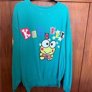 Dumbgood Green Keroppi Sweatshirt, size XXL